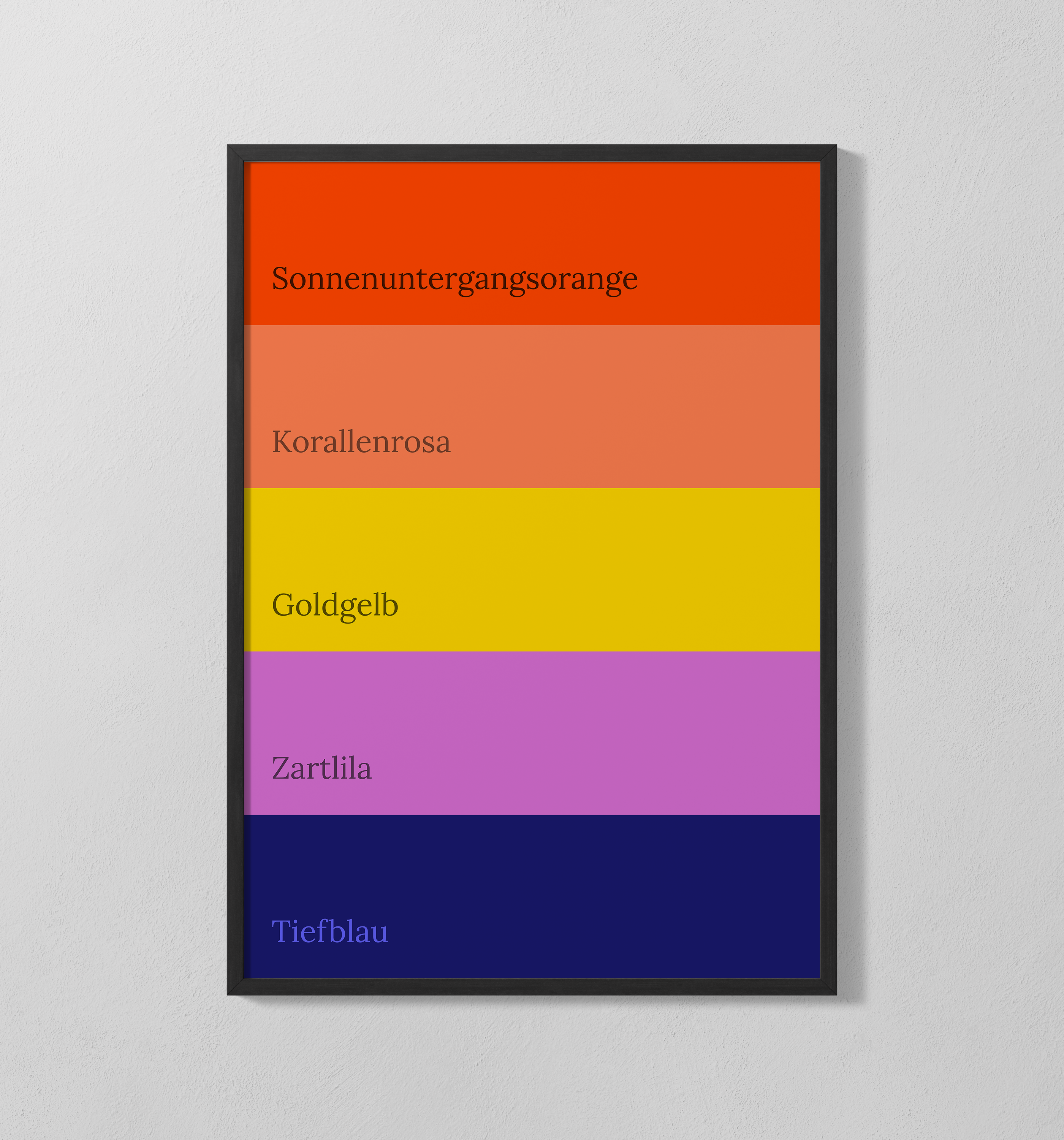 Farbpalette - Sonnenuntergang | Poster