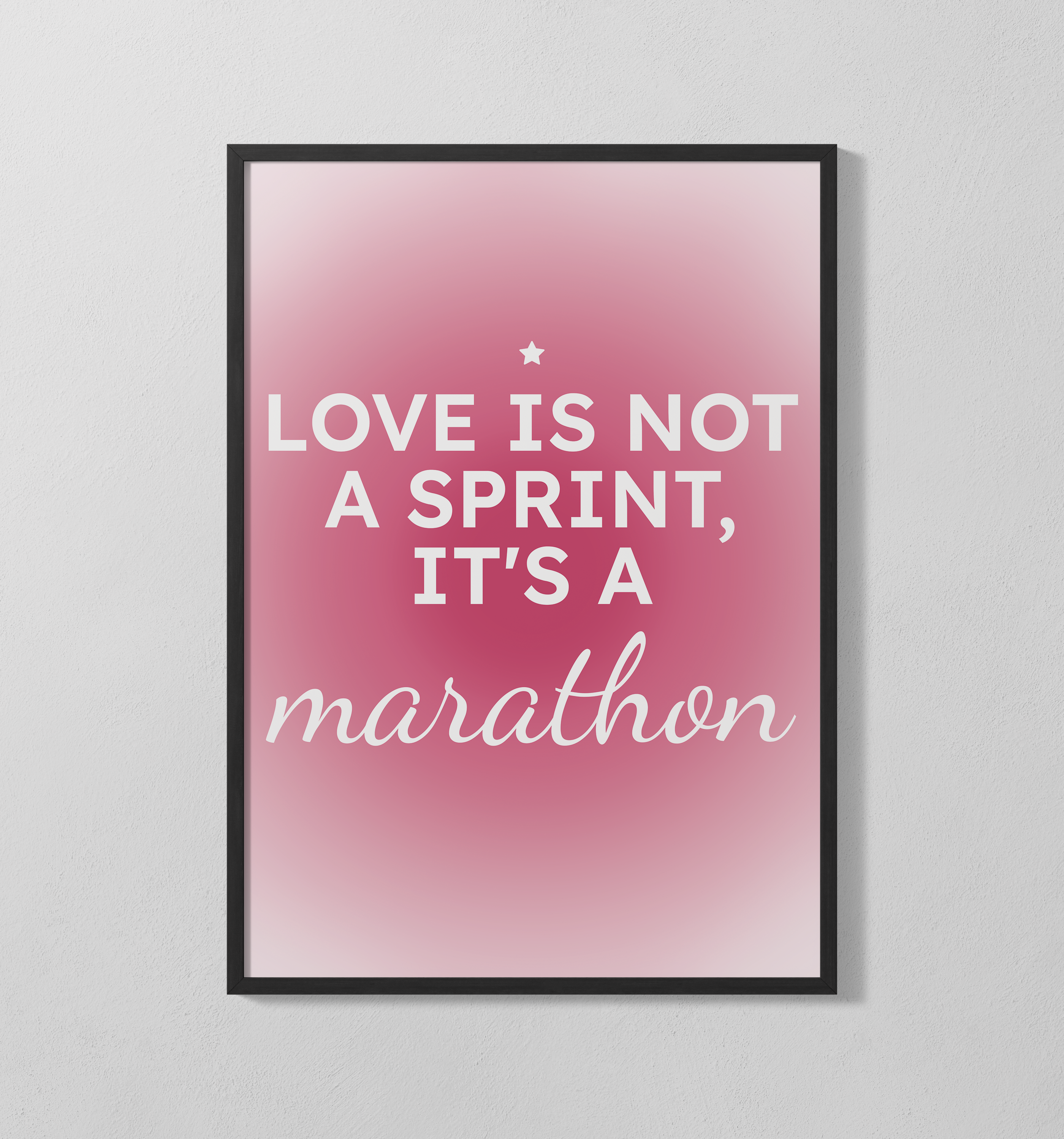 love is not a sprint... | Poster