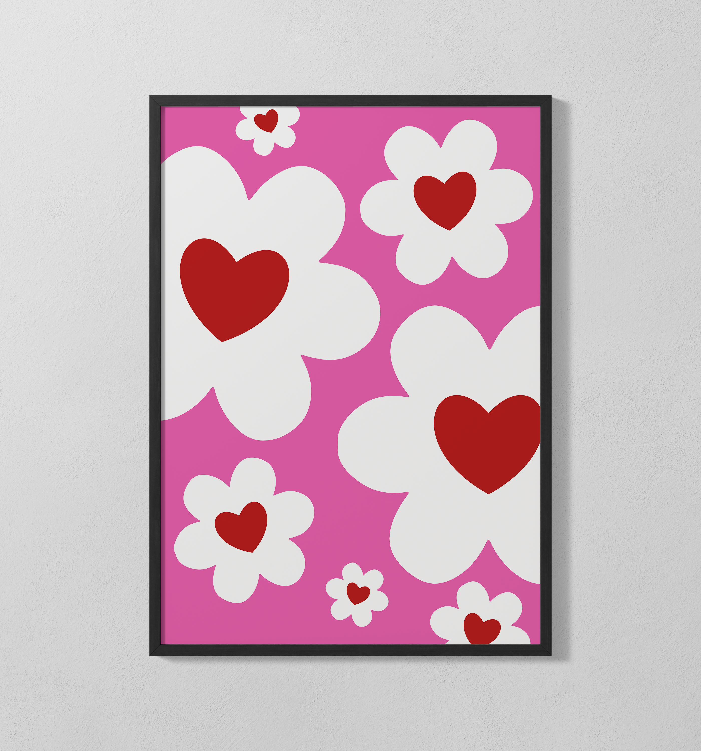 Herz-Blumen | Poster