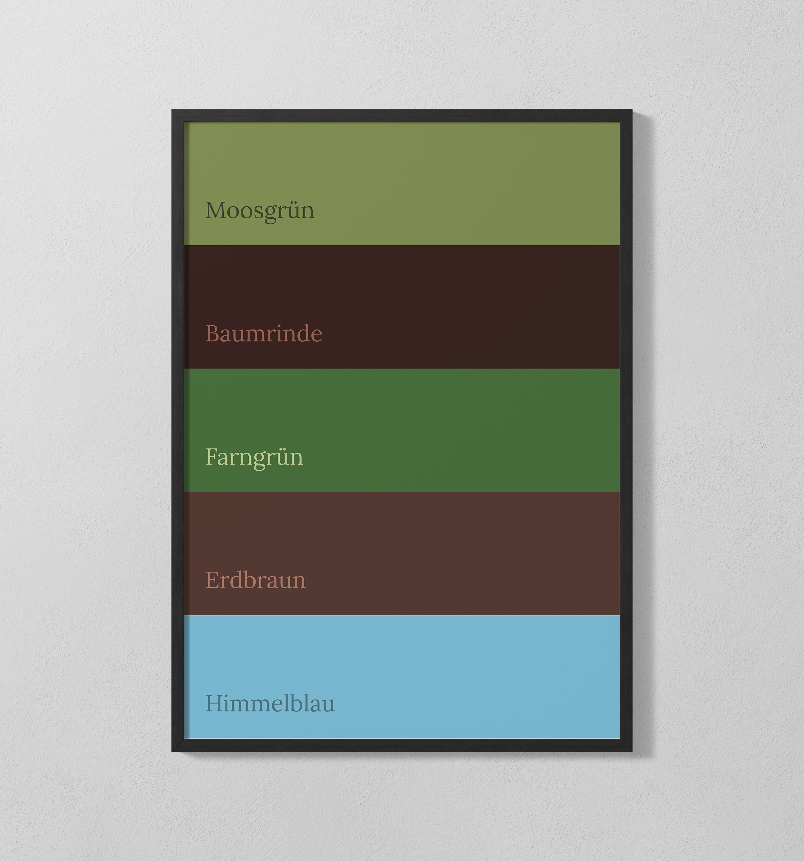 Farbpalette - Wald | Poster