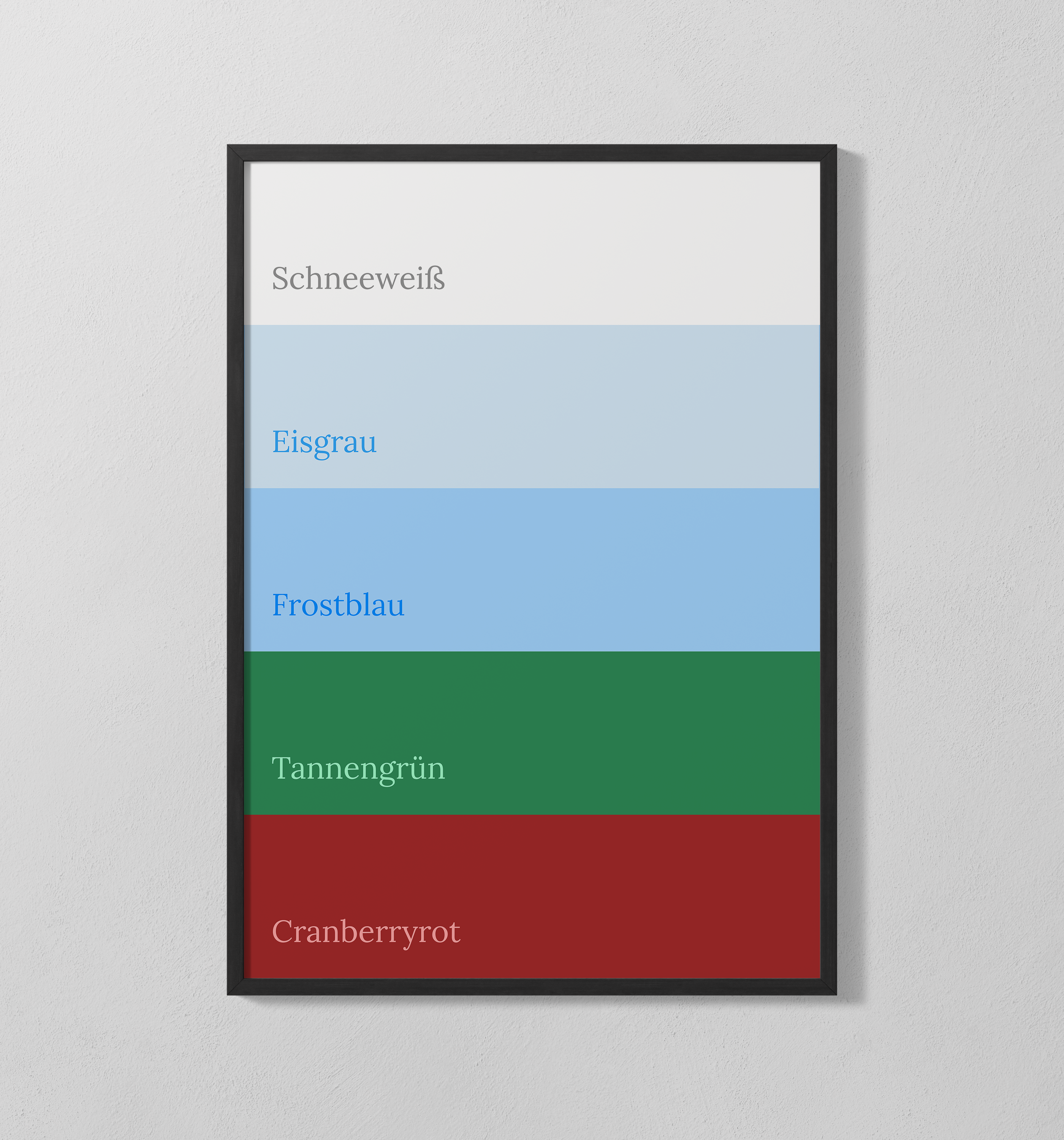 Farbpalette - Winter | Poster