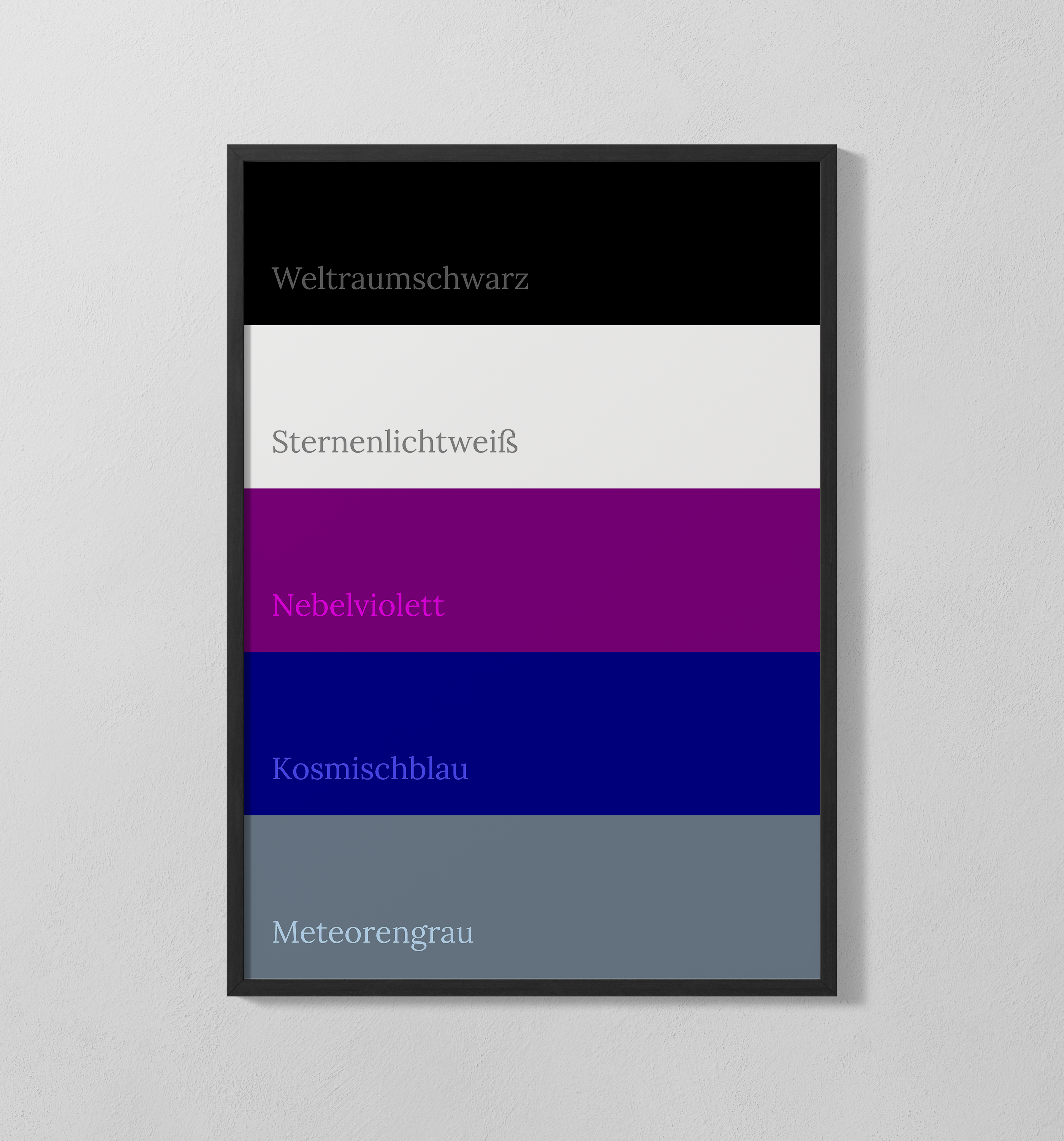 Farbpalette - Galaxie | Poster