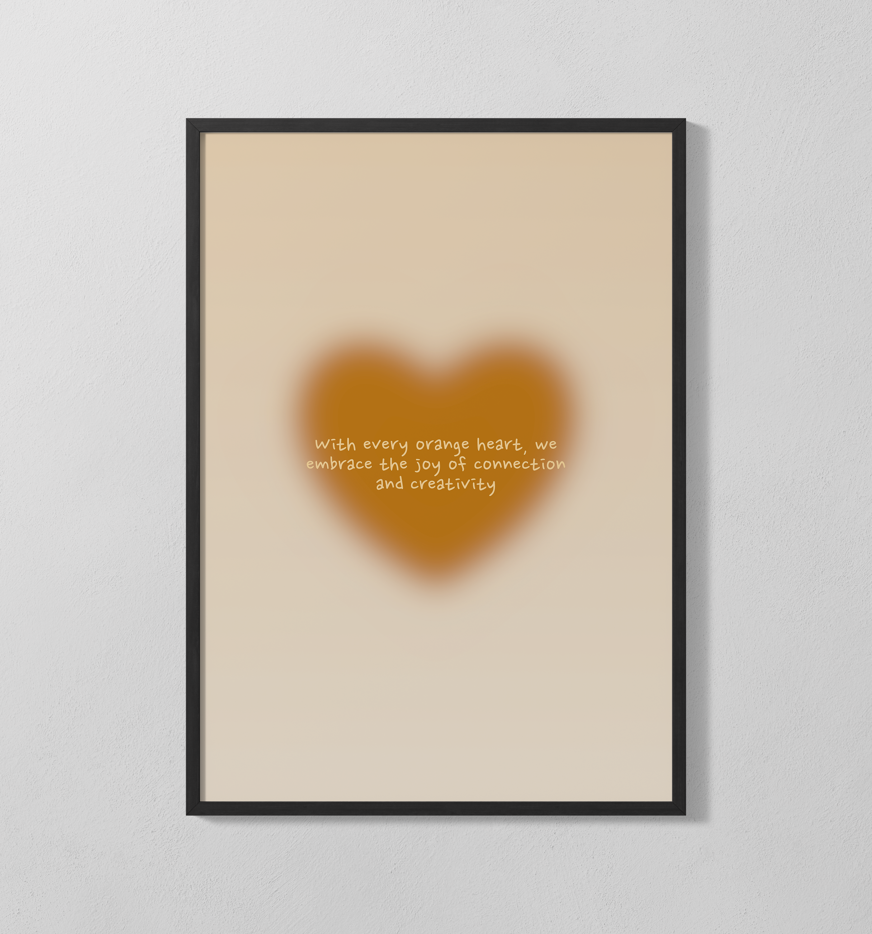 orange heart | Poster