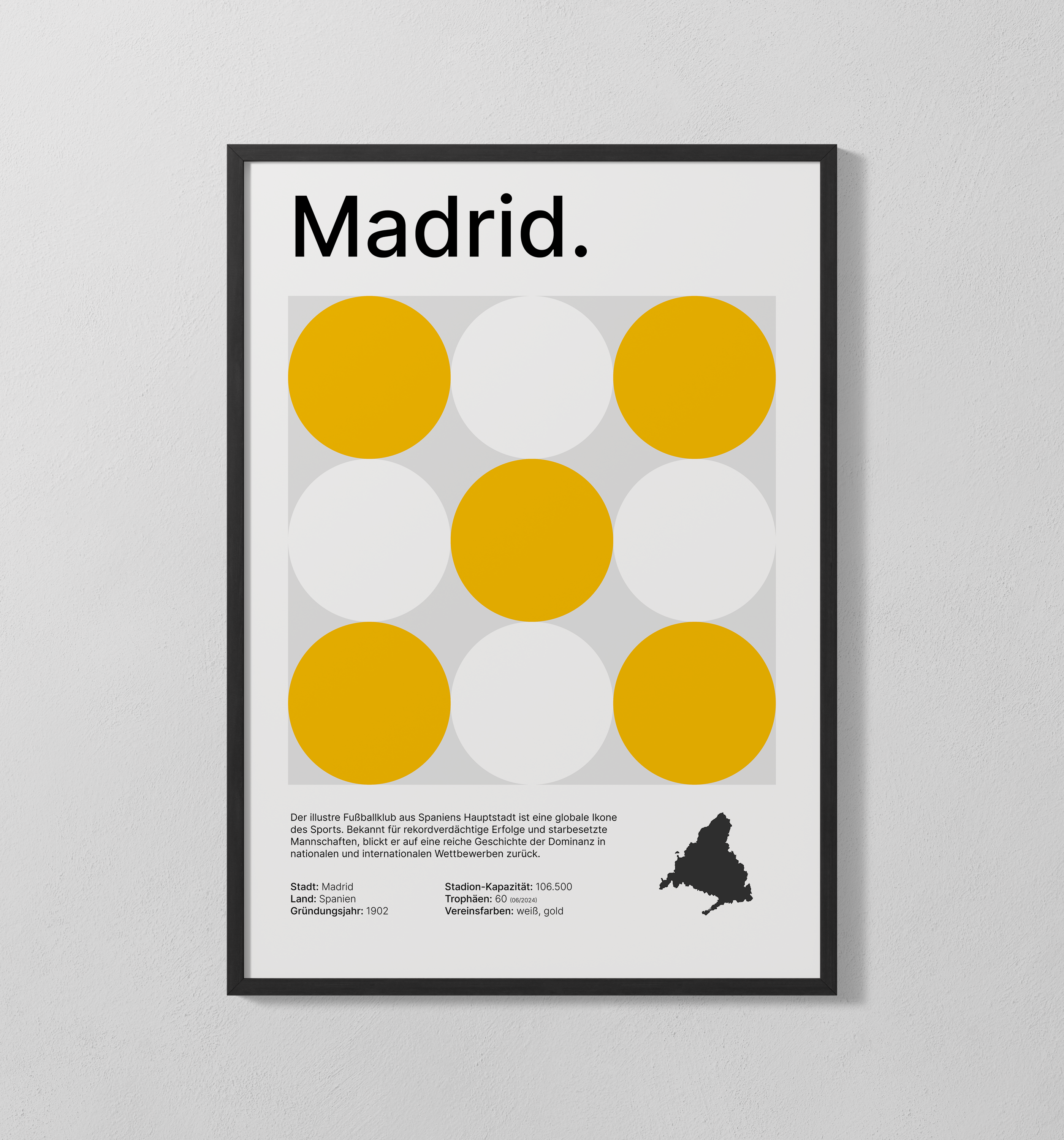 Madrid weiß-gold | Poster