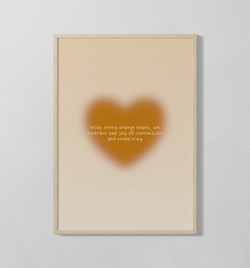 orange heart | Poster