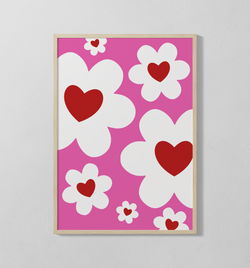 Herz-Blumen | Poster