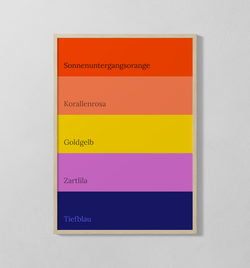 Farbpalette - Sonnenuntergang | Poster
