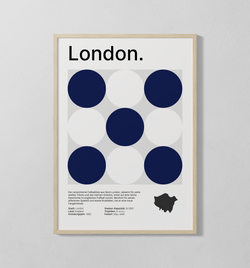 London weiß-blau | Poster