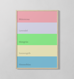 Farbpalette - Frühling | Poster