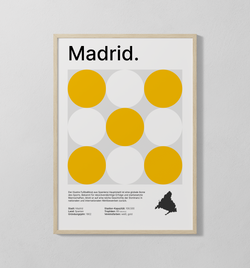 Madrid weiß-gold | Poster