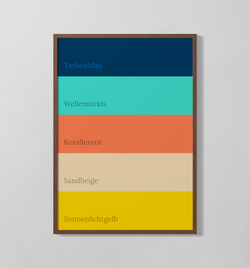Farbpalette - Ozean | Poster