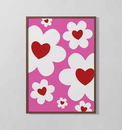 Herz-Blumen | Poster