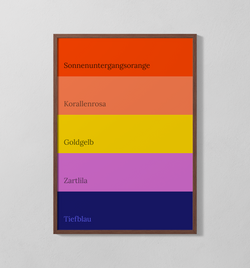 Farbpalette - Sonnenuntergang | Poster
