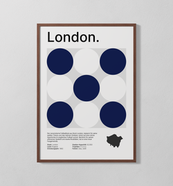 London weiß-blau | Poster
