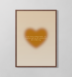 orange heart | Poster