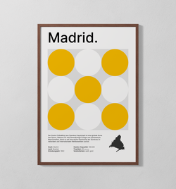 Madrid weiß-gold | Poster