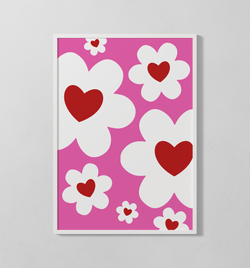 Herz-Blumen | Poster