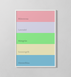 Farbpalette - Frühling | Poster