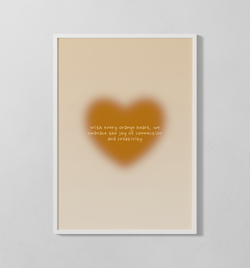 orange heart | Poster