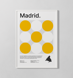 Madrid weiß-gold | Poster