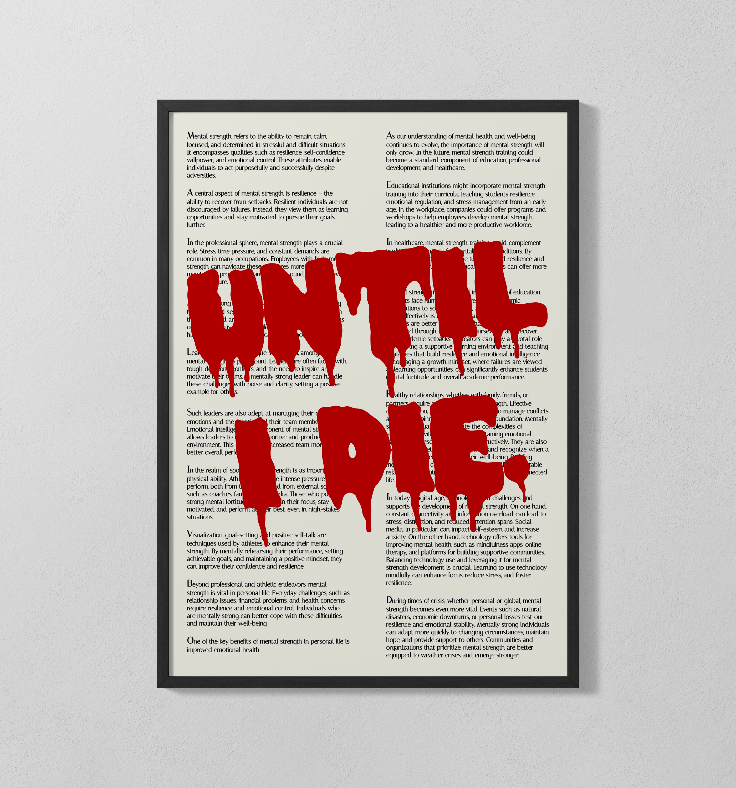 Until I Die | Poster