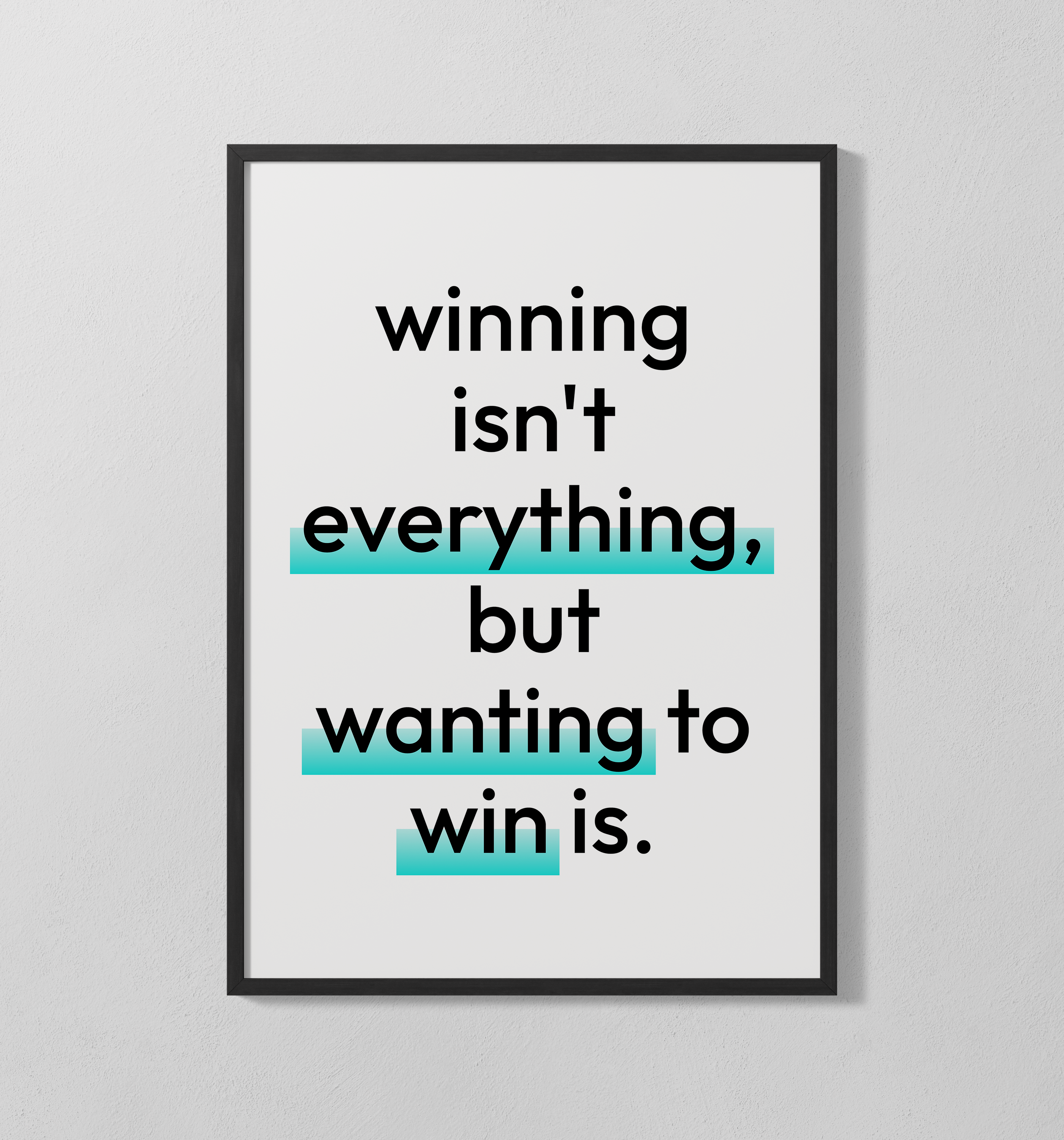 winning isn´t everything | Poster