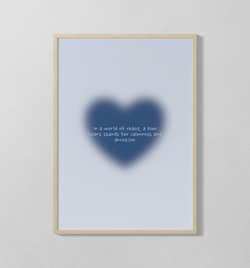 blue heart | Poster