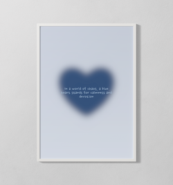 blue heart | Poster